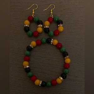 Black History bracelet and earrings